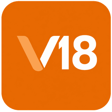 V18 app logo